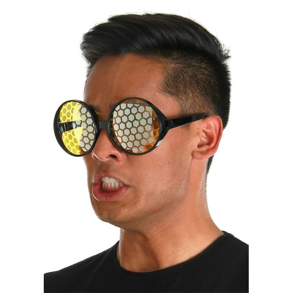 Black/Yellow Bug Eyes Glasses