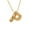 P, variant on Bubble Letter Necklace Gold Plated Balloon Initial Pendant With Bead Chain Dainty Jewelry Gift For Women
