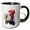 Black/White, variant on 3drose, Image of Watercolor Rooster Illustration, 11oz Magic Transforming Mug
