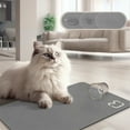 thumbnail image 5 of Hiroekza Premium Silicone Pet Feeding Mat 20 x 14 inch - Waterproof, Non-Slip for Cats & Dogs - Easy Clean Durable Diner Pad Gray, 5 of 6