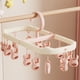 thumbnail image 1 of Perchero De Plástico Tendedero plegable multifuncional rosa con 20 pinzas para ropa, ideal para uso en interiores y exteriores. JASKFLY, 1 of 7