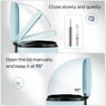 thumbnail image 3 of Arlopu 8 Gallon Step Pedal Trash Can, Stainless Steel, Hands-free Soft Close lid Garbage bin, 3 of 9