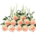 thumbnail image 1 of 12 pcs Artificial Roses Flowers Long Stem Fake Silk Rose for Home Wendding Decorations, 1 of 4