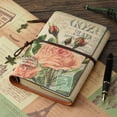 thumbnail image 4 of OMEYA Leather Journal Notebook, Vintage Leather Binder 6 Ring, Refillable Travel Diary Journals for Women, Blank Journal Sketchbook for Writing, Drawing (7.3"*5.1"), 4 of 7