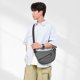 thumbnail image 5 of Bolso bandolera para hombre | Riñonera multibolsillos para teléfono y artículos esenciales | Correa ajustable | Piel sintética | Gris o negro, 5 of 6