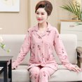 thumbnail image 1 of REDHOTYPE Mode Maman Pyjamas Femmes Manches Longues Coton Cardigan Homewear Automne Hiver Costume, 1 of 2