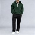 thumbnail image 2 of 2 Piece Mens Sweatsuits Casual Half Zip Hoodie and Sweatpant Pant Sets Sports Outfits Long Sleeve Tracksuits (3XL, Green), 2 of 7