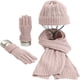 thumbnail image 1 of Conjunto de gorro, guantes y bufanda, bufanda tejida para mujer, conjunto de invierno 3 en 1, 1 of 7