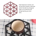 thumbnail image 3 of Anti Scalding Plastic Dinner Mat Tea Cup Pot Pad Heat Resistant Geometric Hollow Coaster Triangular, 3 of 8