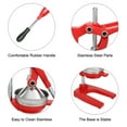 thumbnail image 6 of Manual Juicer, Fruit Juicer Citrus Lemon Squeezer, Citrus Extractor Stainless Steel Manual Juicer for Kitchen Bar, Red & Silver, 6 of 10