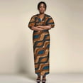 thumbnail image 3 of BintaRealWax African Women's Bodycon Dress Outfit Puff Hip-covering Long Ankara Dresses Dashiki Wax Print Clothing for Lady WY10374, 3 of 5