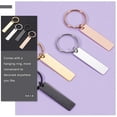thumbnail image 2 of 10 Pcs Key Chain Labels Stainless Steel Blank Tags Hanging Keychain with DIY Glossy Strip Hangtag Metal, 2 of 6
