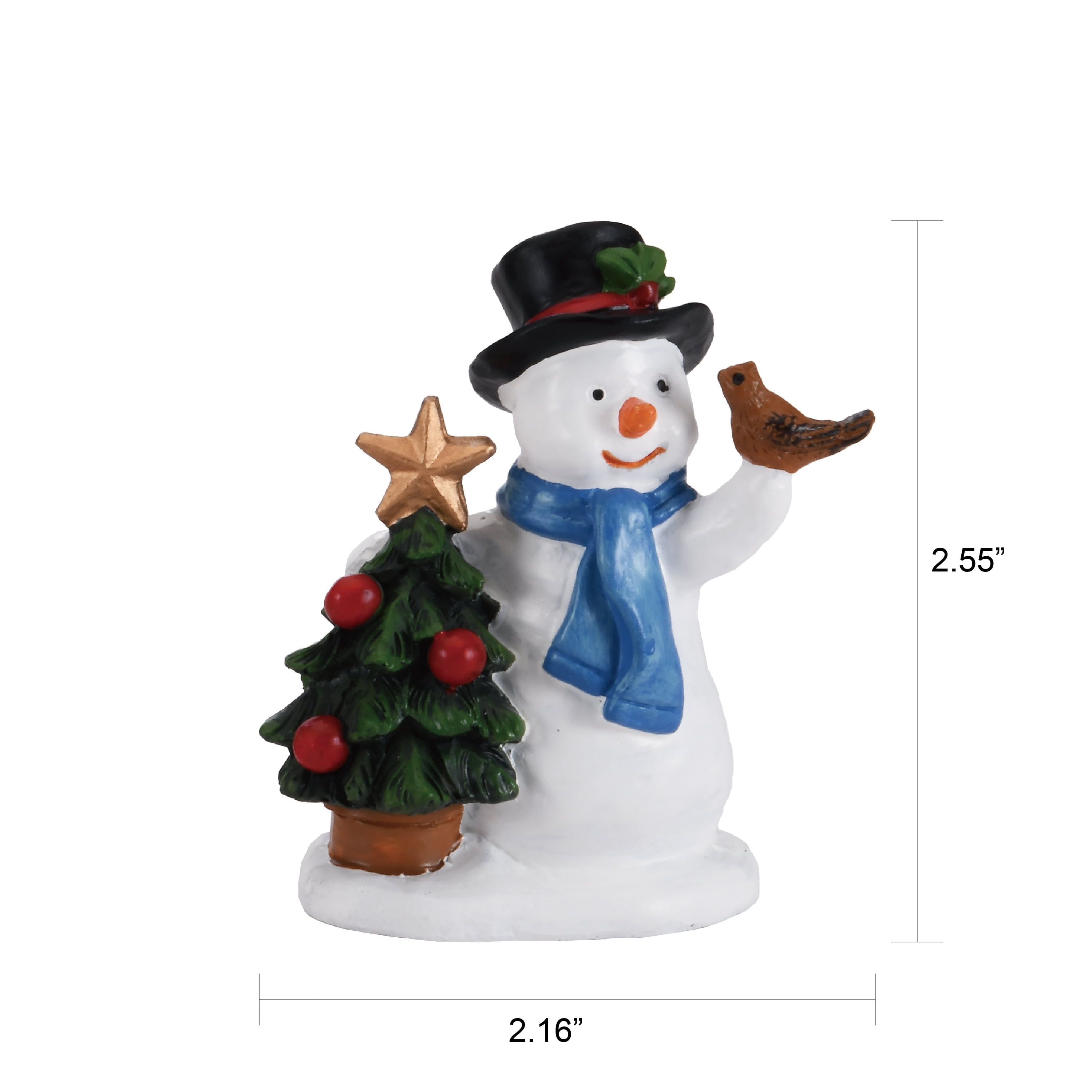 Snowbird Cheer Christmas Village Decorative Figurine, Multicolor, 3", by Holiday Time