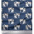 thumbnail image 1 of Soimoi Rayon Fabric Labrador Dog Print Fabric by The Yard 56 Inch Wide, 1 of 3