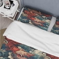 thumbnail image 4 of Designart "Mystical Dragon Patterns" Pink Japanese Bedding Covert Set - Oriental Bed Set With 1 Sham, 4 of 5