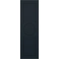 thumbnail image 5 of Ekena Millwork 18"W x 80"H True Fit PVC Center Circle Arts & Crafts Fixed Mount Shutters, Starless Night Blue (Per Pair - Hardware Not Included), 5 of 7