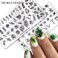 thumbnail image 2 of NICOLE DIARY Palm Banana Leaf Stamping Plates Stamp Flower Leaves Snowflakes Design Todo para manicura Christmas Nail Art Template Tan Jianjun unisex, 2 of 2