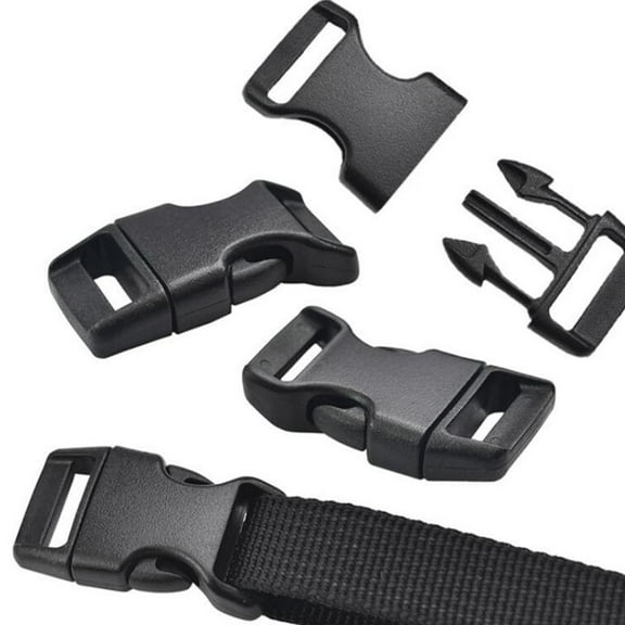 ROMANSENTIAL 10Pcs Assorted Color Plastic Buckles for Strap Use Strong Durable Quick Release Buckles