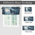 thumbnail image 6 of Winter Forest Wolf Valance Curtain for Kitchen Rustic Pine Tree Mountain Wild Animal Hunting Rod Pocket Valances for Bedroom Living Room Dining Room 54 by 18 in, 1 Panel, 6 of 6