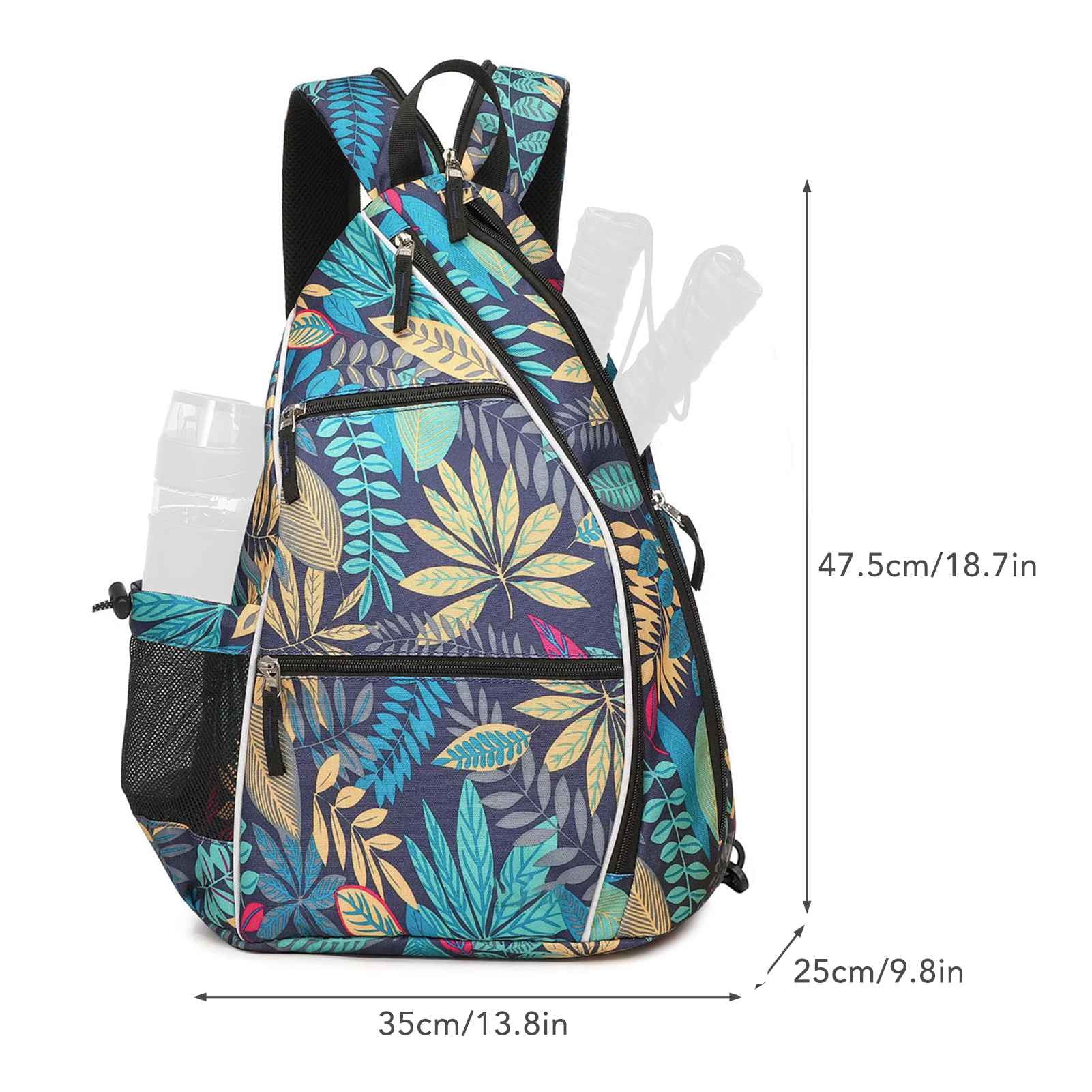 Backpack Adjustable Sling Bag Tennis Racket Bag For  Tennis Badminton