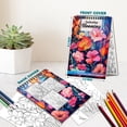 thumbnail image 3 of TPLHOUSE Enchanting Blooming Coloring Book Spiral Bound for Adults, A5 Wooden Cover, 30 Charming Coloring Pages of Floral Harmony for Stress Relief and Relaxation, 3 of 5