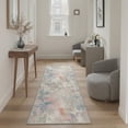 thumbnail image 2 of KUETH 2x7 Area Rug Pastel Abstract, Machine Washable Vintage Distressed Throw Rug with Non-Slip Gripper, Modern Aesthetic Carpet for Bedroom Living Room, 2 of 5