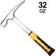 thumbnail image 2 of UTAH-2 PCS 32 oz Rock Pick Hammer, Chrome Plating, 11.2 Inch All Steel Geologist Hammer with Shock Reduction Grip for Mining, Geological Prospecting, 2 of 4