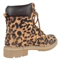 thumbnail image 3 of Forever Women Ankle Army Combat Boots Lace Up Work Style Booties BROADWAY-3 Cheetah Leopard Print 6, 3 of 5