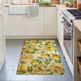 thumbnail image 3 of Entryway Rug 2'x3', Lemon Kitchen Runner Rugs Non-Slip Carpet Mats, Farmhouse Vintage Summer Retro Fruits Yellow Brown Bedside Rugs Runners Washable Floor Carpet for Bathroom Laundry Room, 3 of 8