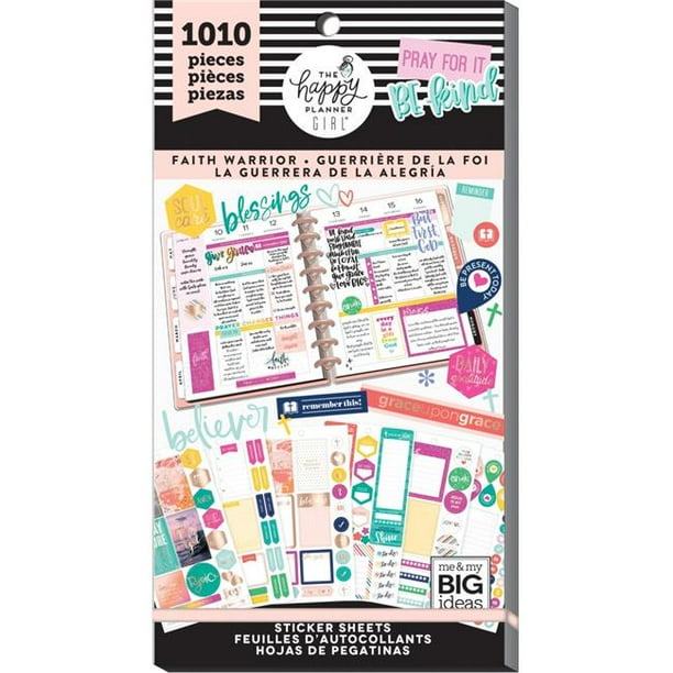 Happy Planner Sticker Value Pack-Faith Warrior, 1010/Pkg - Walmart.com ...