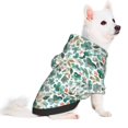 thumbnail image 2 of Fotbe Floral In Teal Sudadera con Estampado para Perros Pequeños – Suéter con Capucha para Mascotas, Tela Suave de Forro Polar con Bolsillo-X-Small, 2 of 7