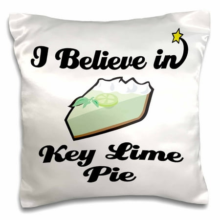 3dRose I Believe In Key Lime Pie - Pillow Case, 16 by