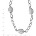 thumbnail image 4 of Sterling Silver Jbsp's Rhodium Brushed & Polished With 2 In Ext. Necklace (17.5 X 14) Made Italy qlf1028-17.5, 4 of 4