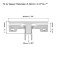 thumbnail image 2 of Glass Fixing Clip, 4 Pack for 8-12mm Aluminum Alloy T-shaped Glass Support Bracket, 2 of 5