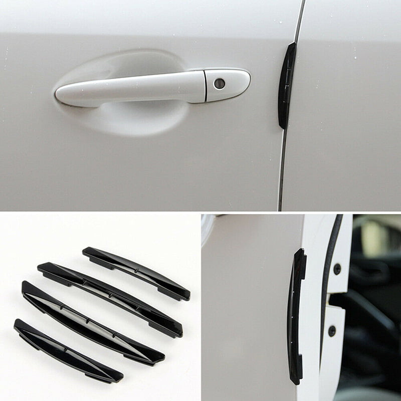 4PCS Car Door Edge Scratch Anti-collision Protector Guard Strip Universal Black 