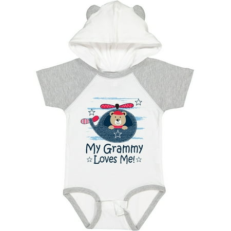 

Inktastic Grammy Loves Me Grandson Bear Gift Baby Boy Bodysuit