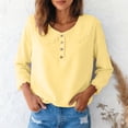 thumbnail image 6 of vigerkar Womens Floral Embroidered Long Sleeve Shirt Peter Collar Dressy Casual Blouse Shirts (Yellow, 3XL), 6 of 7