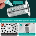 thumbnail image 4 of Snmubt 2 Pcs Bathroom Sink Drain Strainer Pop Up Bathroom Sink Drain Stopper With Removable Stainless Steel Basket Drain Hair Catcher For Bathroom Sinks And Bathtubs (Silver), 4 of 8
