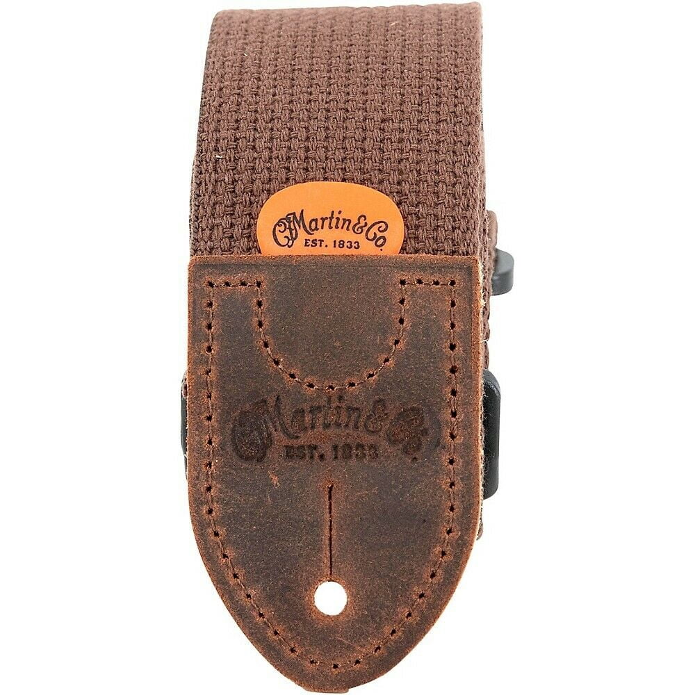 Martin Cotton Weave Pickholder Guitar Strap, Brown