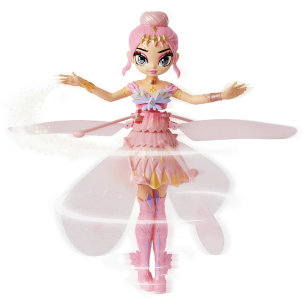 Hatchimals Pixies, Crystal Flyers Pink Magical Flying Pixie Toy, for Kids Aged 6 and up