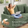 thumbnail image 6 of Domusensus 70 inch sofa, Corduroy Loveseat 21" Extra Deep Seat, Oversize Loveseat No Tool Assembly, Oversize Sofa Living Room with 2 Pillows, Green, 6 of 10