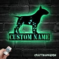 thumbnail image 4 of Craftnamesign Custom FLoral Miniature Bull Terrier Metal Wall Art, Custom Dog Lover Name, 4 of 5
