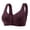 Purple, variant on Front Closure Bras for Older Women Plus Size Floral Print Comfortable Wide Strap Wireless Bralettes Everyday Bra