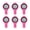 rose red, variant on 6Pcs Adjustable Strap Wearable Compasses Clear Display Outdoor Compasses Watches For Students Travelers Hiker Enduring
