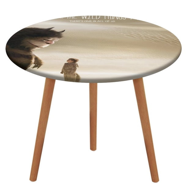 Donde viven los monstruos-theme Fitted Round Tablecloths Elastic Edged Table Covers Waterproof Table Cloth for Kitchen Holiday Party Tables Decor 150cm