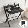 thumbnail image 3 of Ktaxon Folding Laptop Computer Desk Workstation Table No Assembly Wood Desktop Study Writing Desk Home Office Furniture, 3 of 6