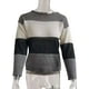 thumbnail image 4 of Sonducket Blusa de manga larga con cuello en la parte de la raya del bloque del color del suéter de las mujeres Prendas para la parte del cuerpo Gris XXL, 4 of 5