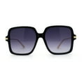 thumbnail image 1 of Womens Luxury Thin Metal Arm Mod Rectangle Butterfly Sunglasses Black Smoke, 1 of 5