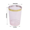 thumbnail image 3 of Efavormart 25 Pack Blush Crystal Plastic Tumbler Drink Glasses With Gold Rim, 10oz Disposable Party Cups, 3 of 11