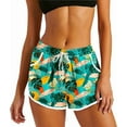 thumbnail image 5 of Women 4th of July Board Shorts Hawaiian Tropical Print Beach Swim Shorts with Pockets, 5 of 10